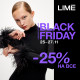 Логотип компании LIMÉ BLACK FRIDAY: -25% на все